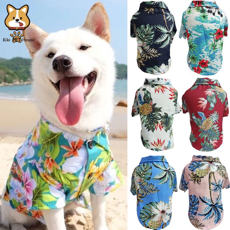 Pet Summer TShirts Hawaii Style Pet Dog Summer Clothes Dog Shirt