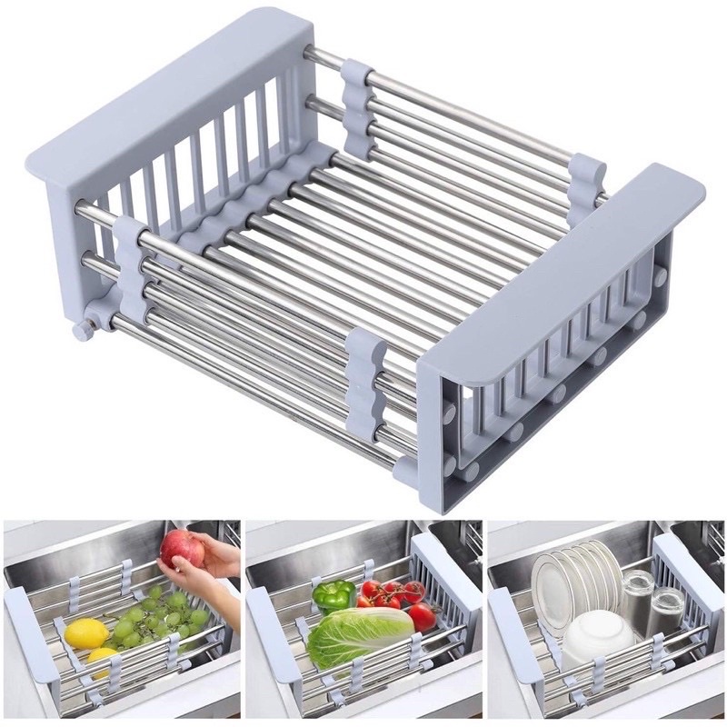 COD! Stainless Multipurpose Drainer (Food Drainer/Dish Rack) Shopee Philippines
