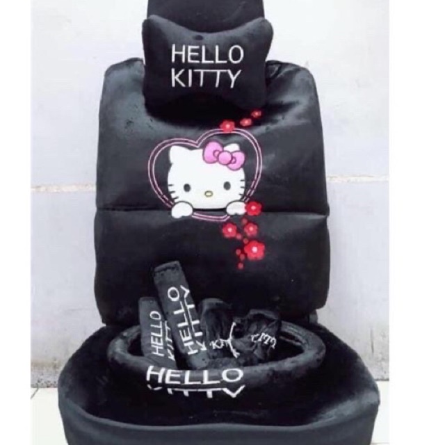 Car seat cover Cotton Gamuza 20 in 1 ( Hellokitty face with heart