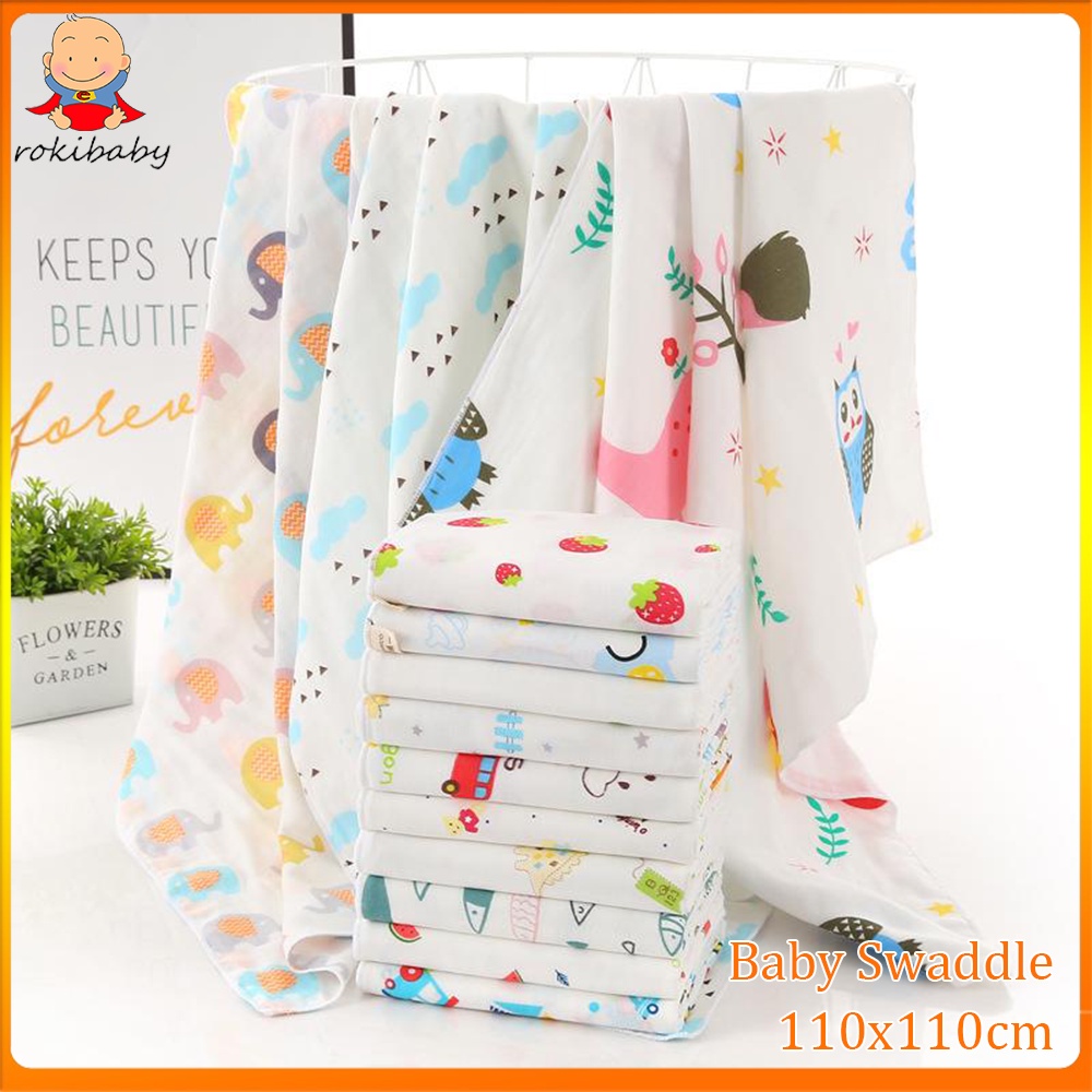 Baby swaddle blanket for new born double layer receiving blanket for