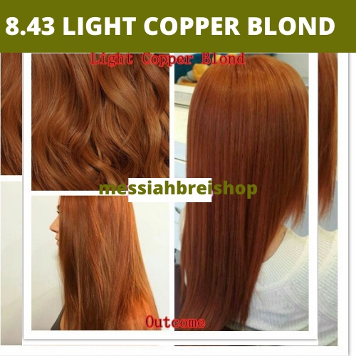 Light Copper Blond Hair Color with Oxidant (8.43 Bremod Permanent Hair