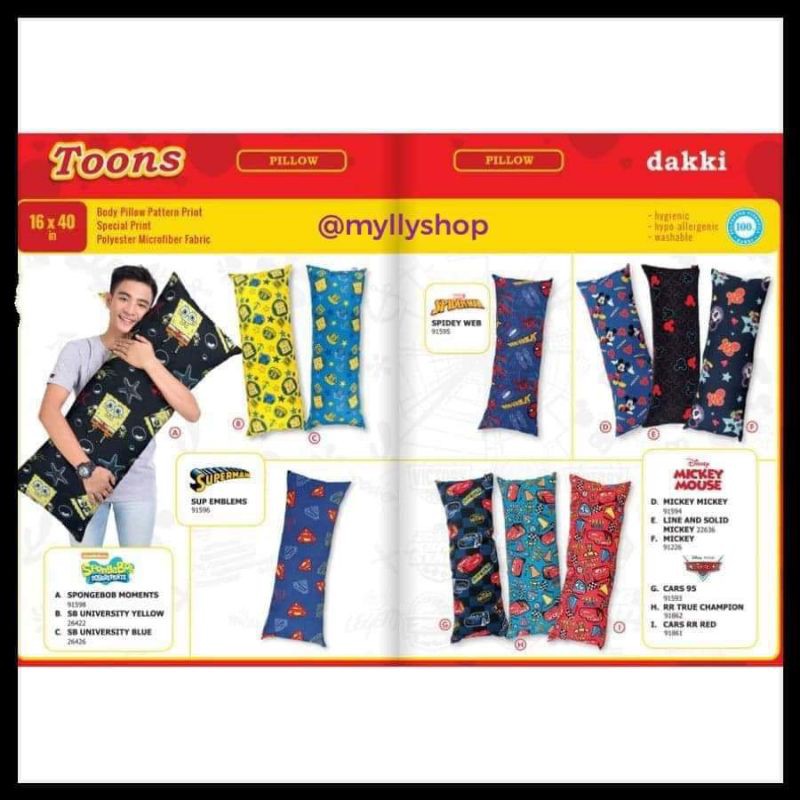 DAKKI BODY PILLOWS 16" X 40" Shopee Philippines