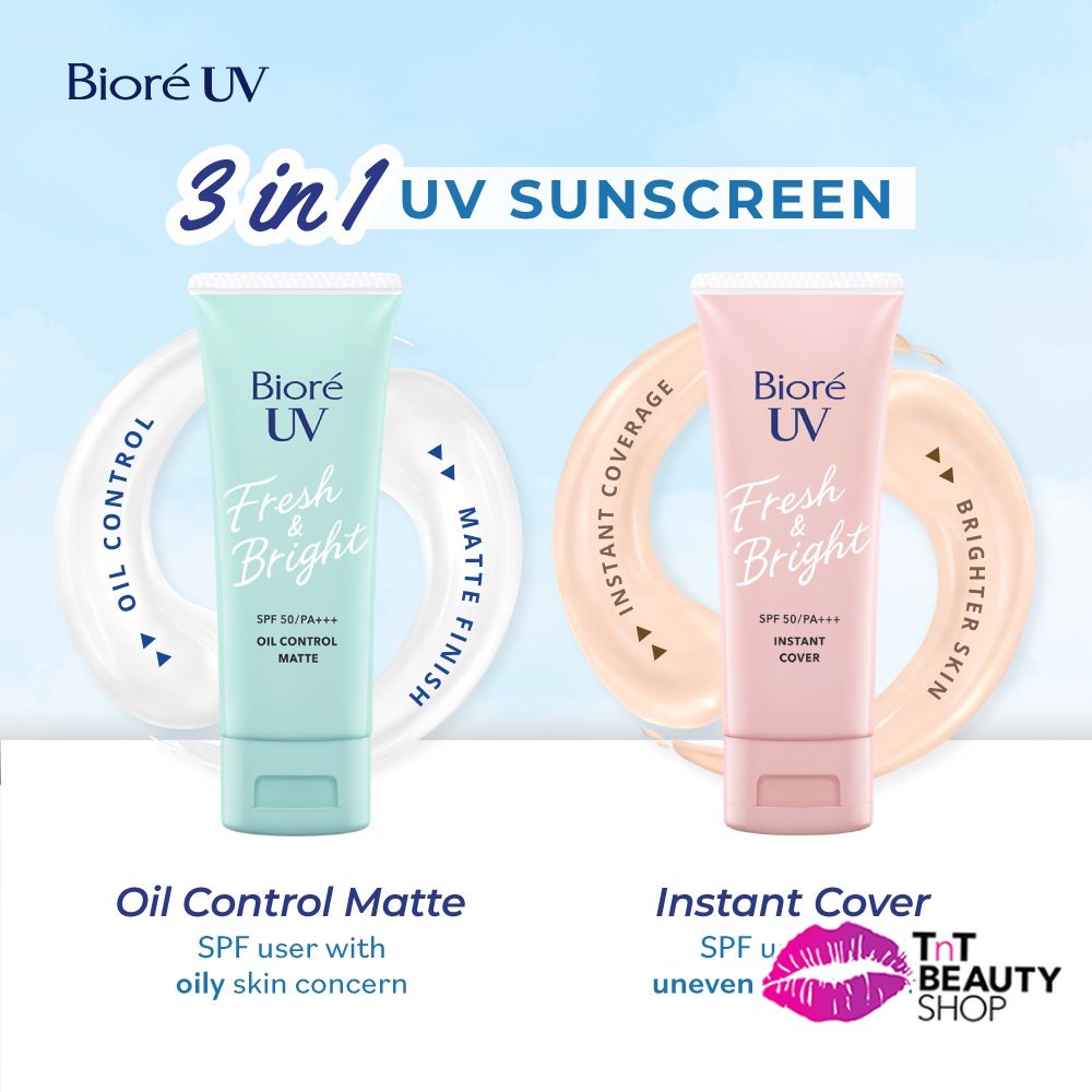 Biore UV Fresh & Bright Instant Cover Oil Control Matte Sunsncreen