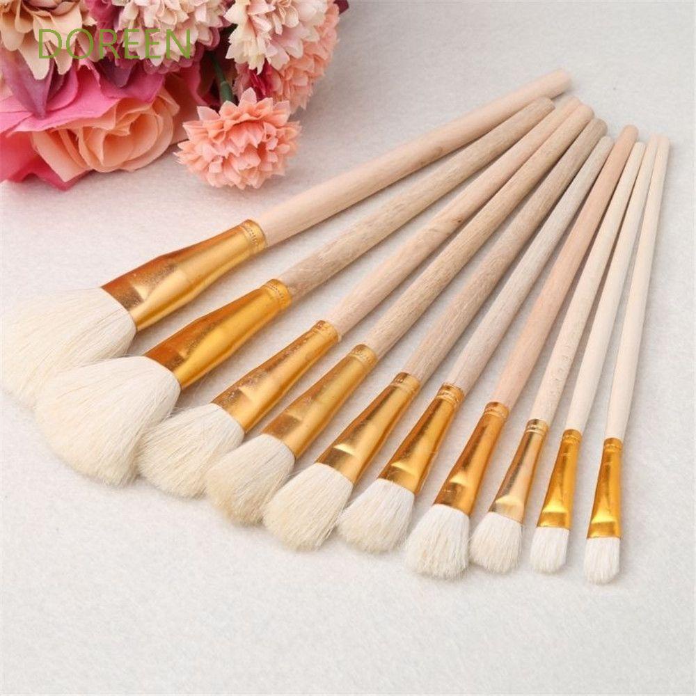 DOREEN Durable Paint Brushes Pointed Acrylic Oil Painting Artist Hog