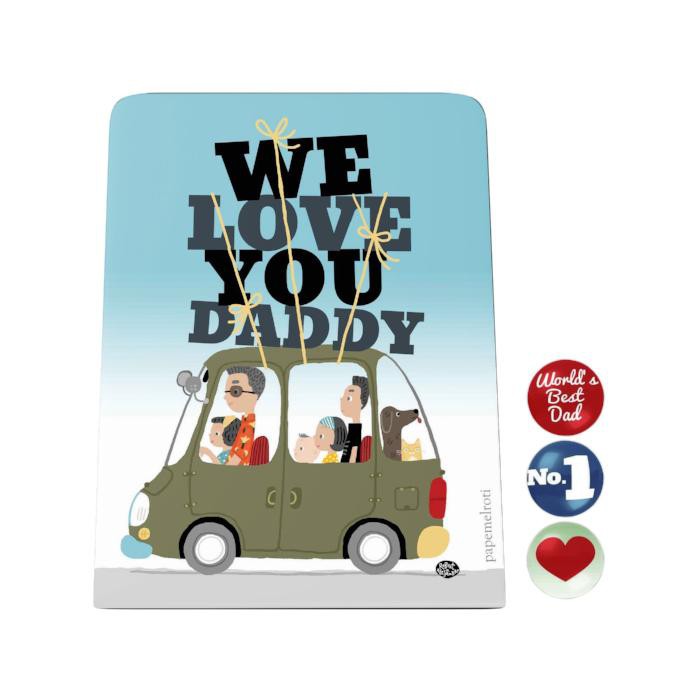 Papemelroti We Love You Daddy Desk Board Father's Day Gift