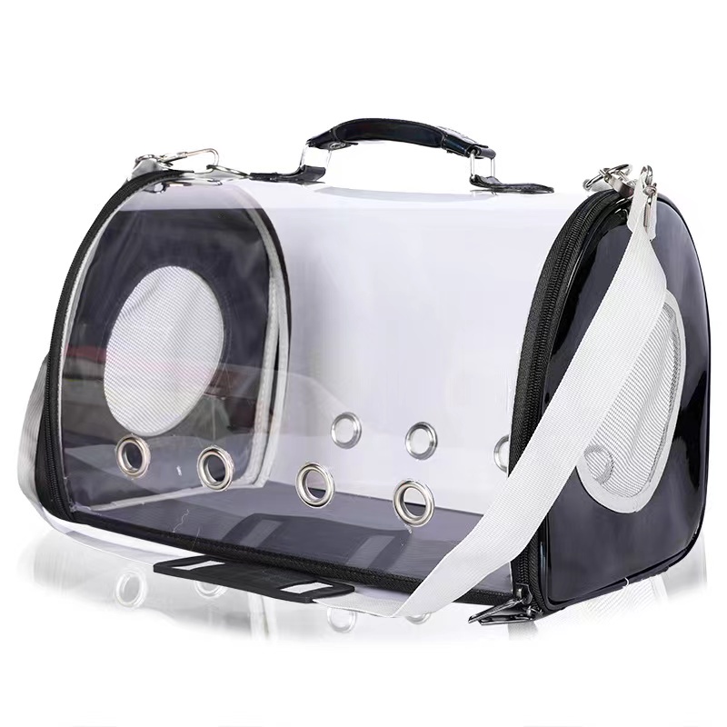 Pet Outdoor Portable Dog Travel Bag Breathable Transparent Shoulder