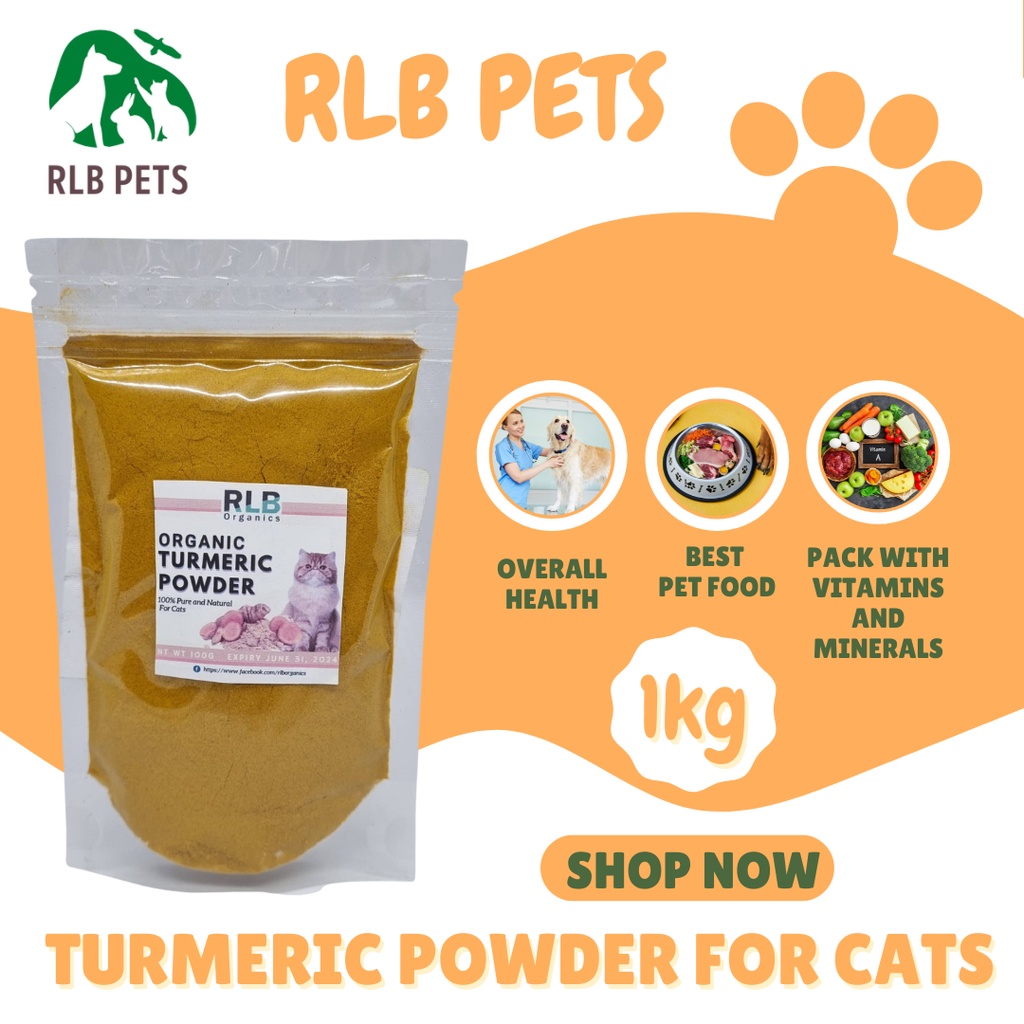 Turmeric Powder for Cats Luyang Dilaw Powder Overall Health with Vitamins Minerals Cat Food