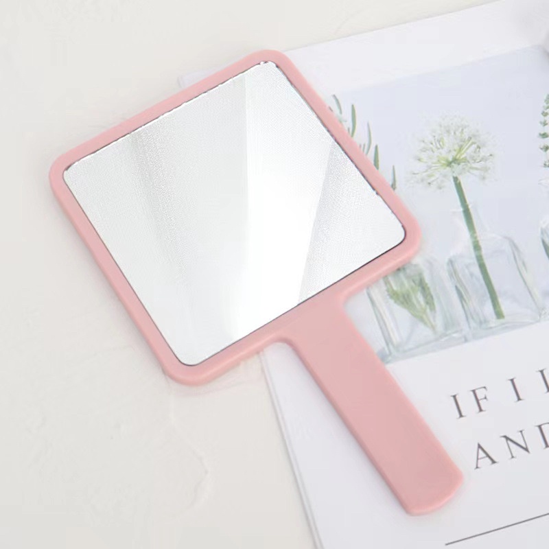 Fully Square mirror with Handle beauty make up use Accessories handy