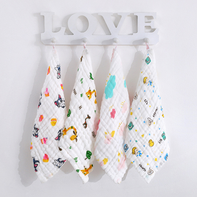 5PCS Muslin Cotton Baby Towels Scarf Bath Towel Newborns Handkerchief