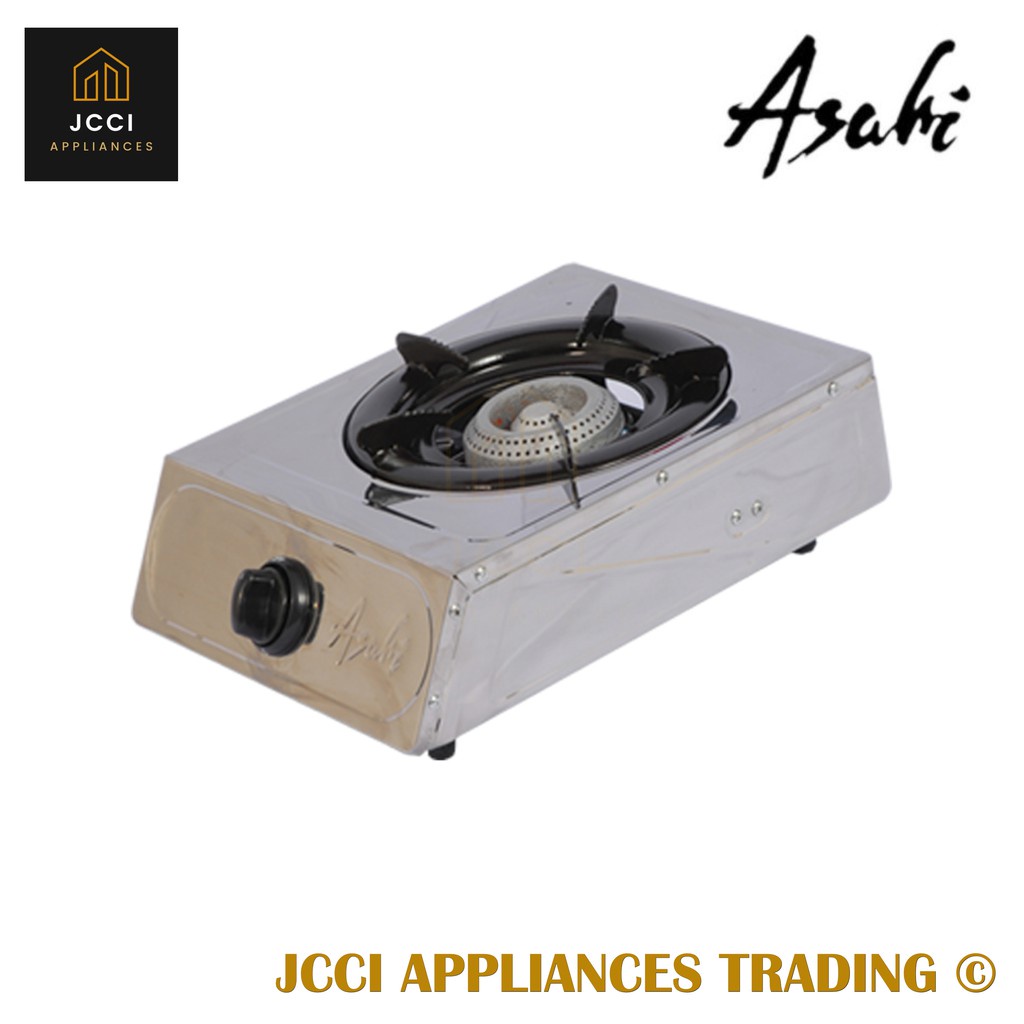 Asahi Gas Stove Single Burner Stainless Steel With Free LPG Hose and