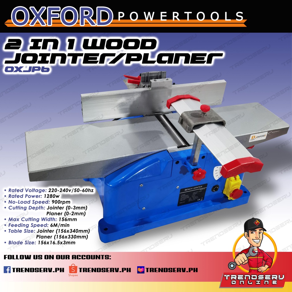 OXFORD 2in1 WOOD JOINTER/PLANER 6" OXJP6 Shopee Philippines