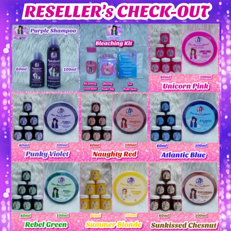 【Philippine cod】 RESELLER PACKAGES (HAIR STAIN CONDITIONER , BLEACHING