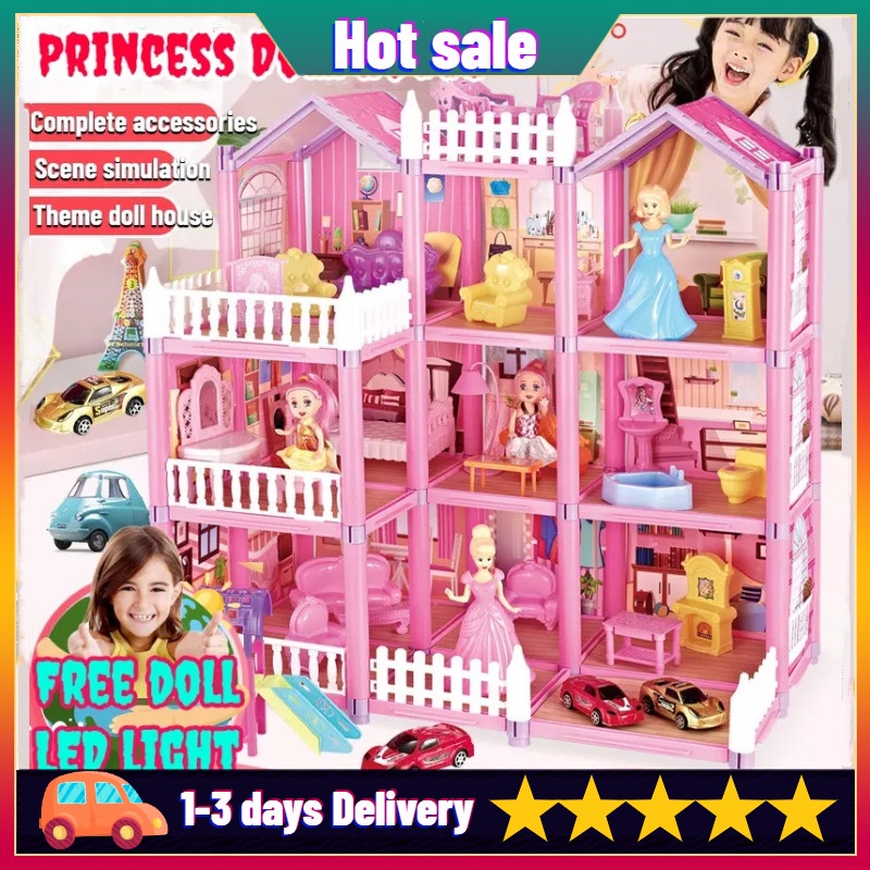 Princess Dream Castle Doll House Pretend Play For Girls Dollhouse