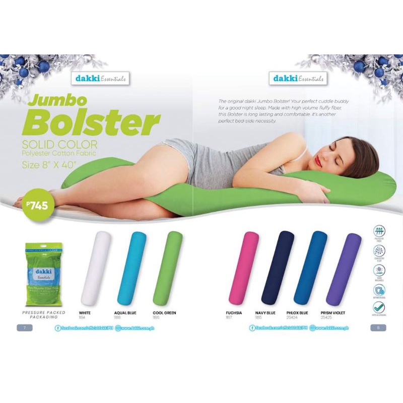 Dakki Bolster Pillow (8"x40") Shopee Philippines