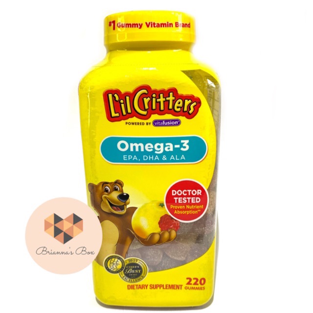 Lil Critters 220 Gummies Omega 3 EPA DHA & ALA by Vitafusion Shopee Philippines