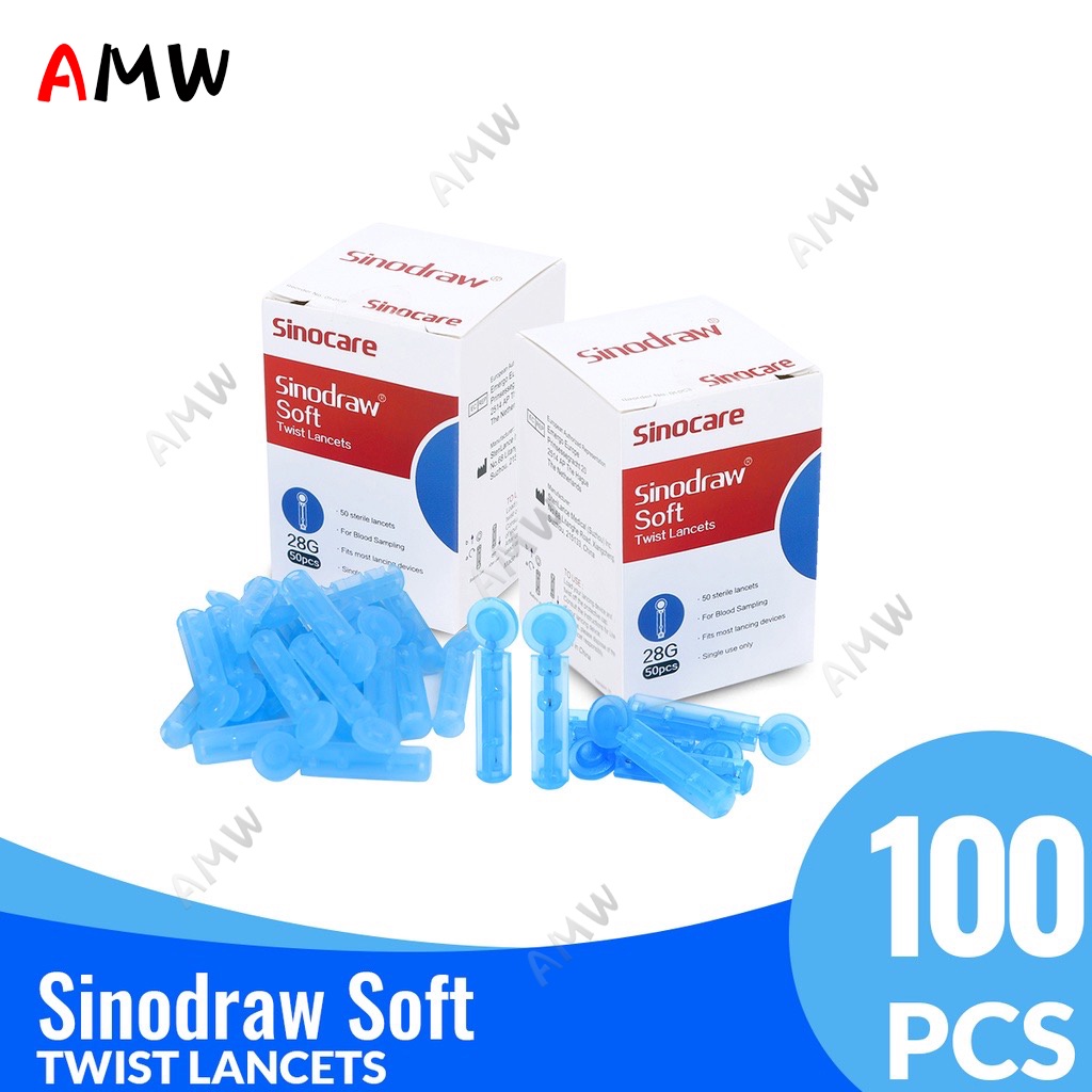 100pcs Soft Twist Sterile Lancets Shopee Philippines