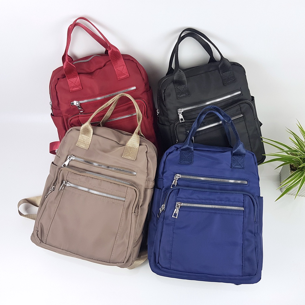 Women's Nylon Travel Backpack Fashionable Travel Backpack Shopee