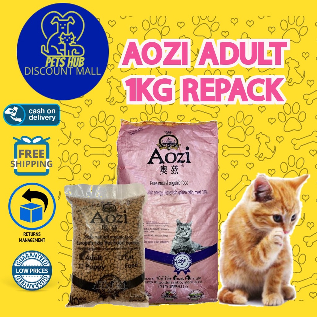 Aozi Cat Dry Food Per Kilo 1kg& Kitten Pure Natural Organic Cat Food 1kg Shopee Philippines