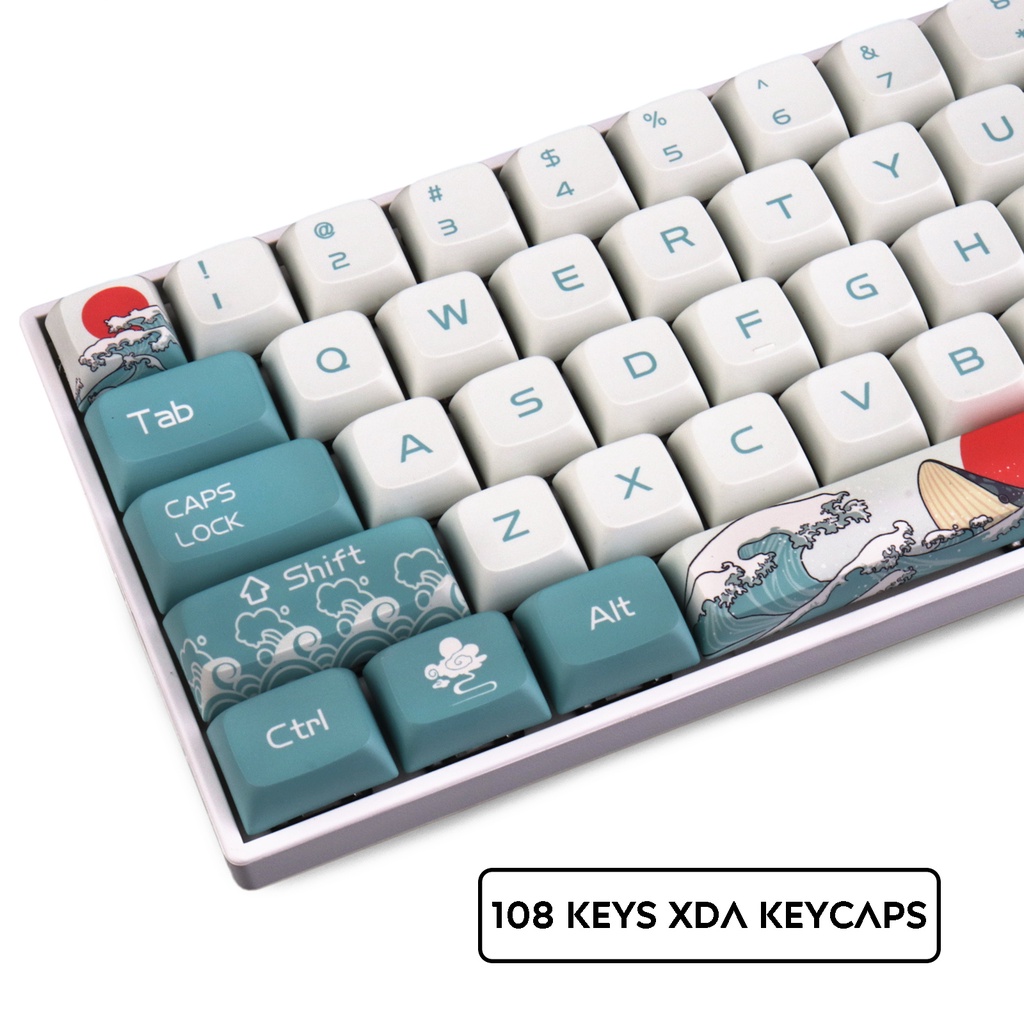 108 Keys XDA Profile PBT Keycaps DyeSublimation Ukiyoe Japan Manga