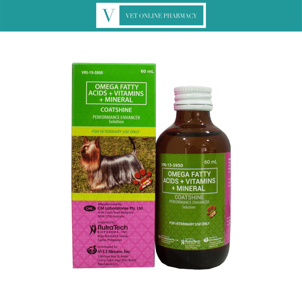 Coatshine Syrup 60ml (Coat and Skin Vitamins) for Dogs & Cats Shopee Philippines