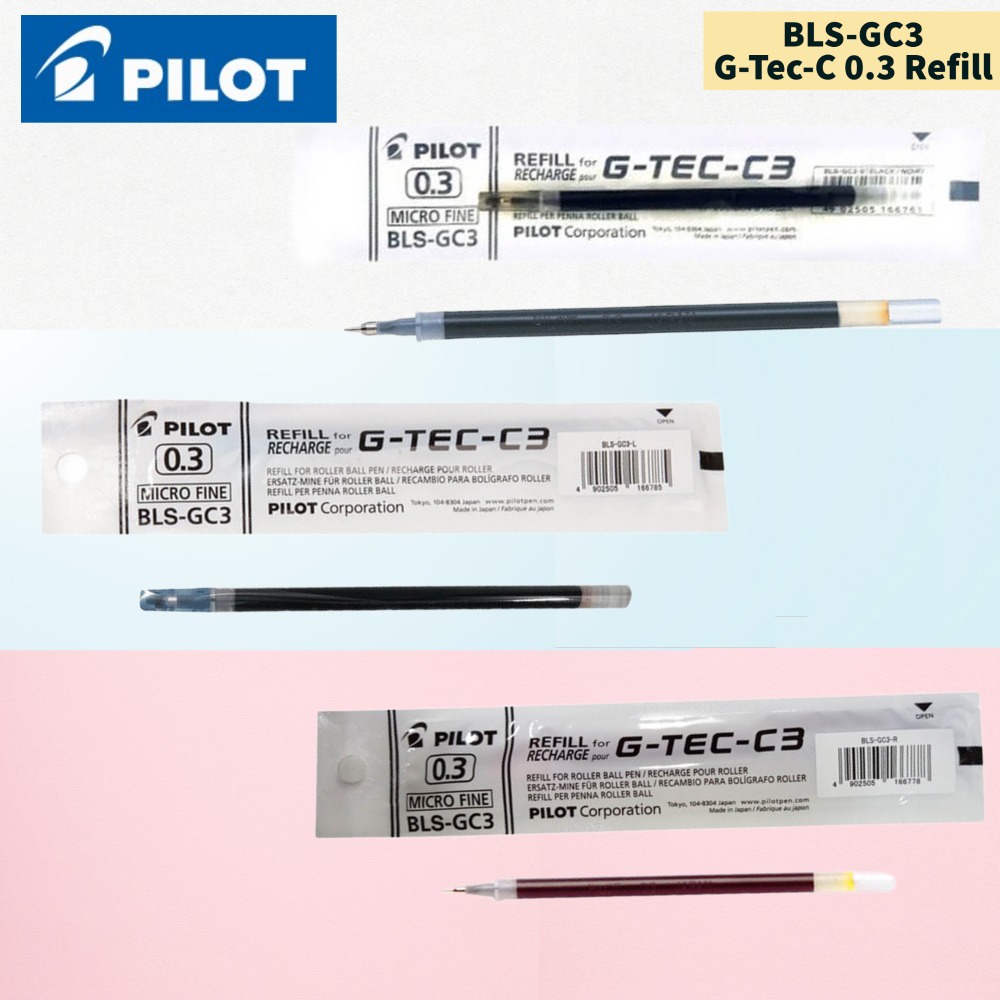 Pilot GTec Refill 0.3mm 0.4mm BLSGC3 BLSGC4 Gtec Gtech