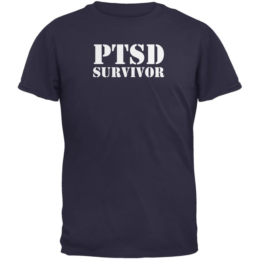 Causal Wear Ptsd Survivor Navy Cotton TShirt Shopee Philippines