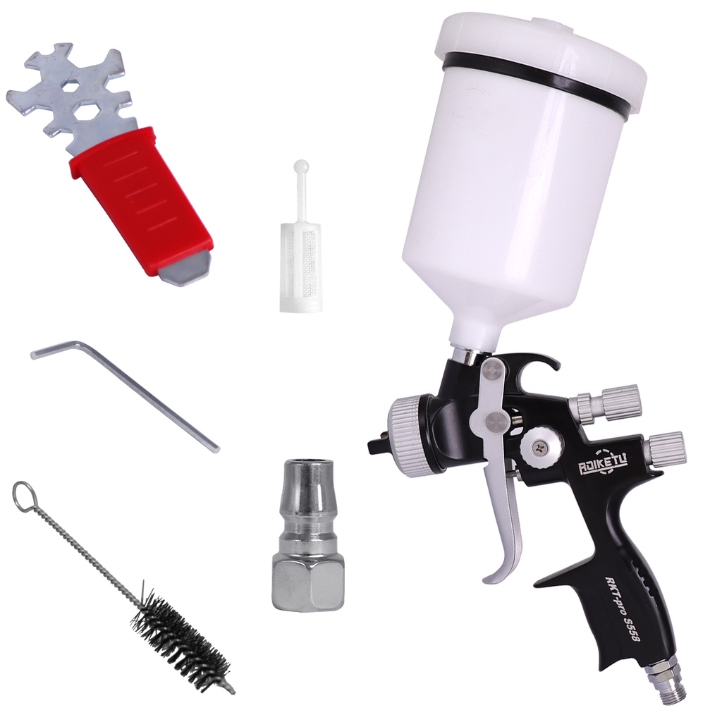 WAERTA 1.3mm Nozzle Professional Spray Gun Sprayer Paint Air Spray Gun