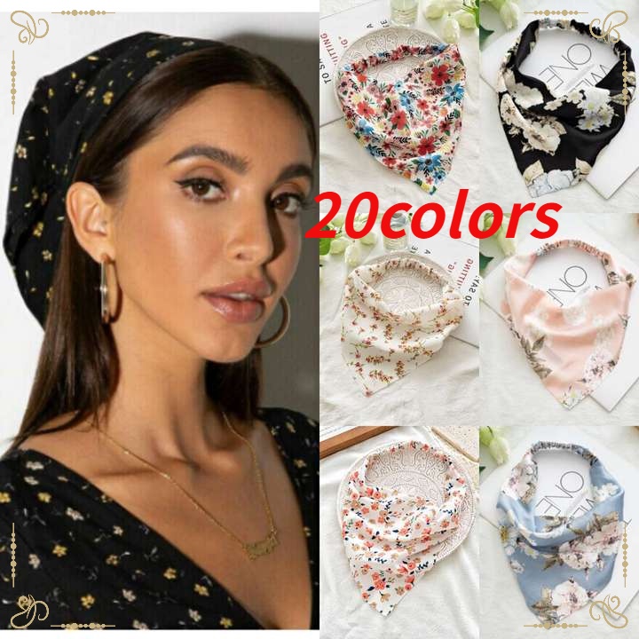 New Spring Women's Allmatch Bag Head Triangle Scarf Elastic Headband