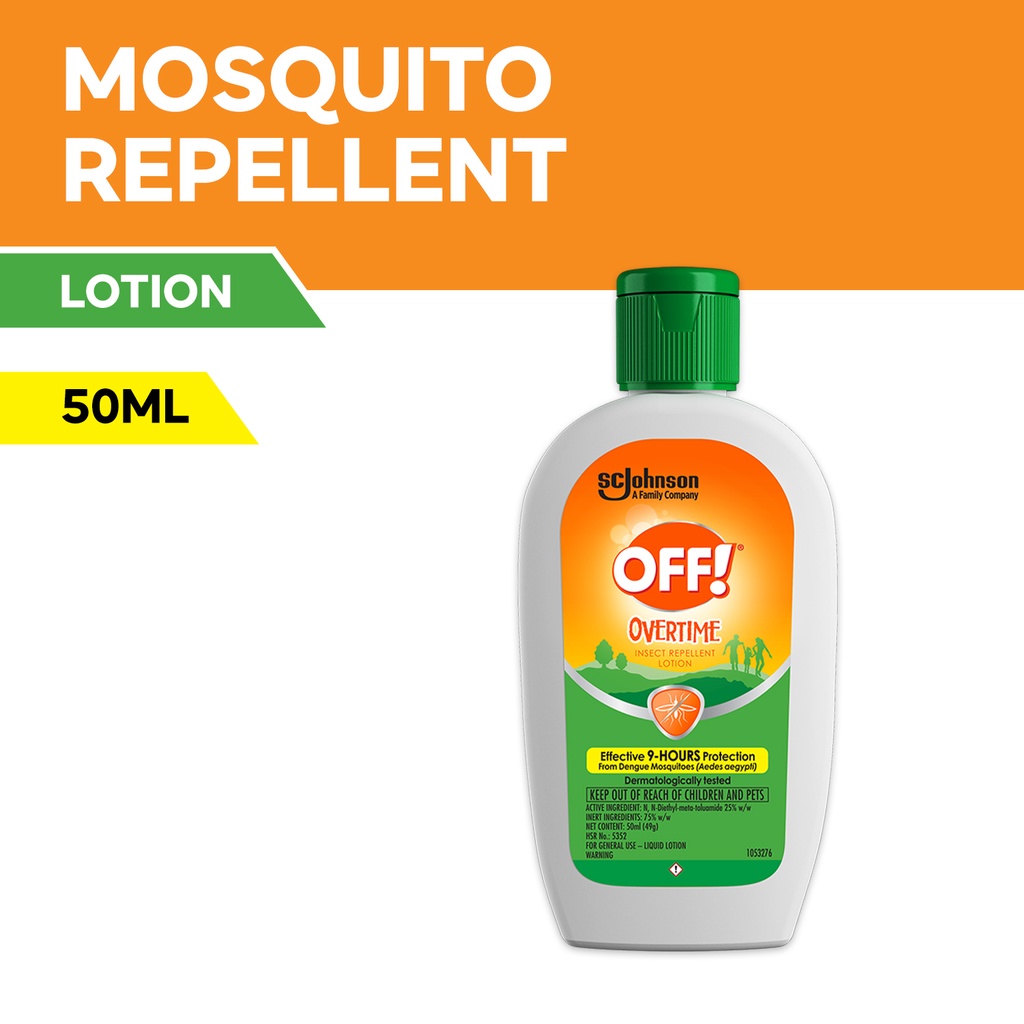 OFF! Mosquito Repellent Lotion Overtime 50ml Shopee Philippines