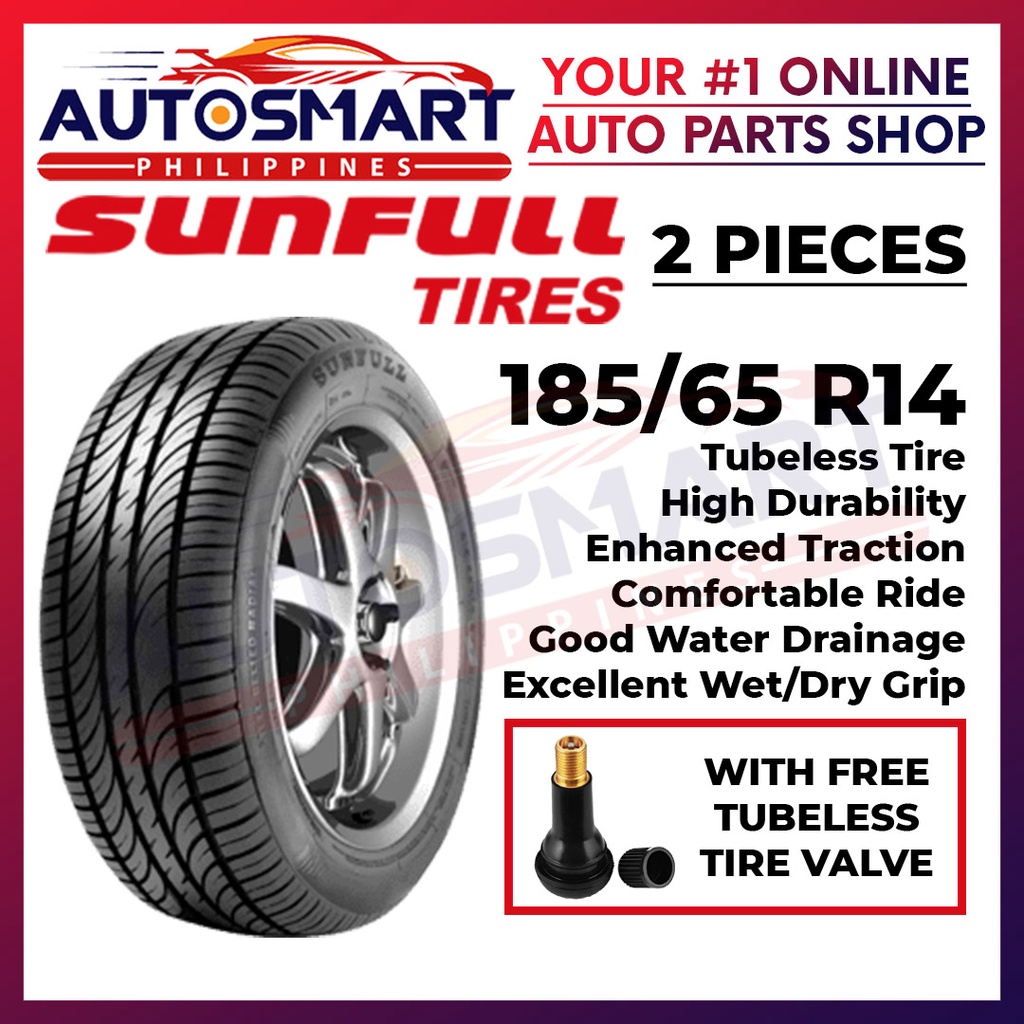 Sunfull 185/65 R14 Passenger Car Tubeless Tire (2 PCS) Shopee Philippines