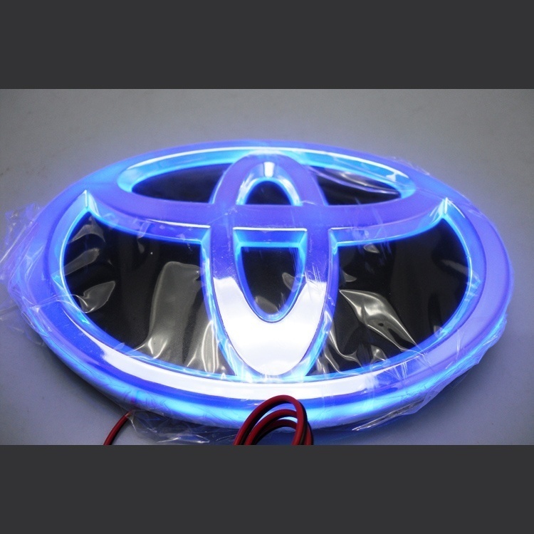 NEW 4D Led Car Decal Front Grill and Tail Logo Light Badge Lamp Emblem Sticker for TOYOTA OTTK