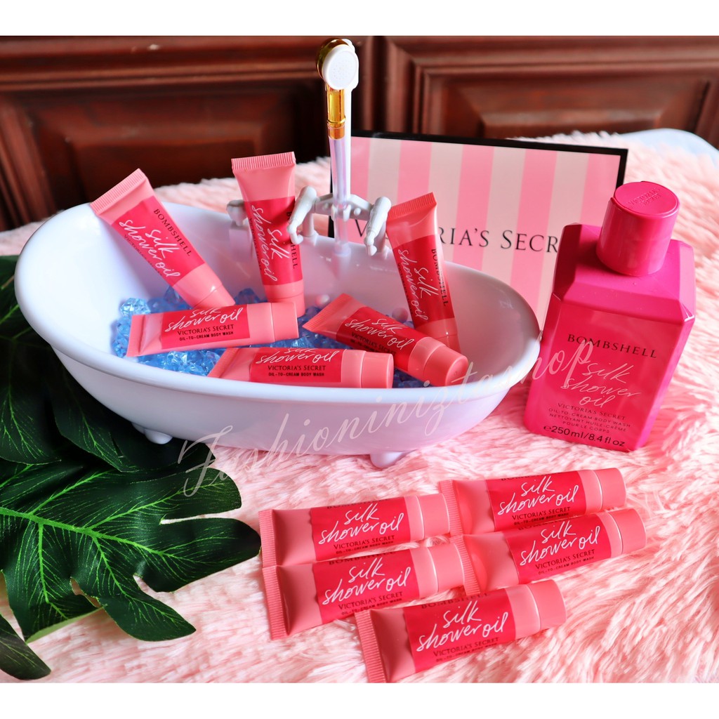 Victoria's Secret Bombshell Silk Shower Oil in 10 mL Refill Shopee