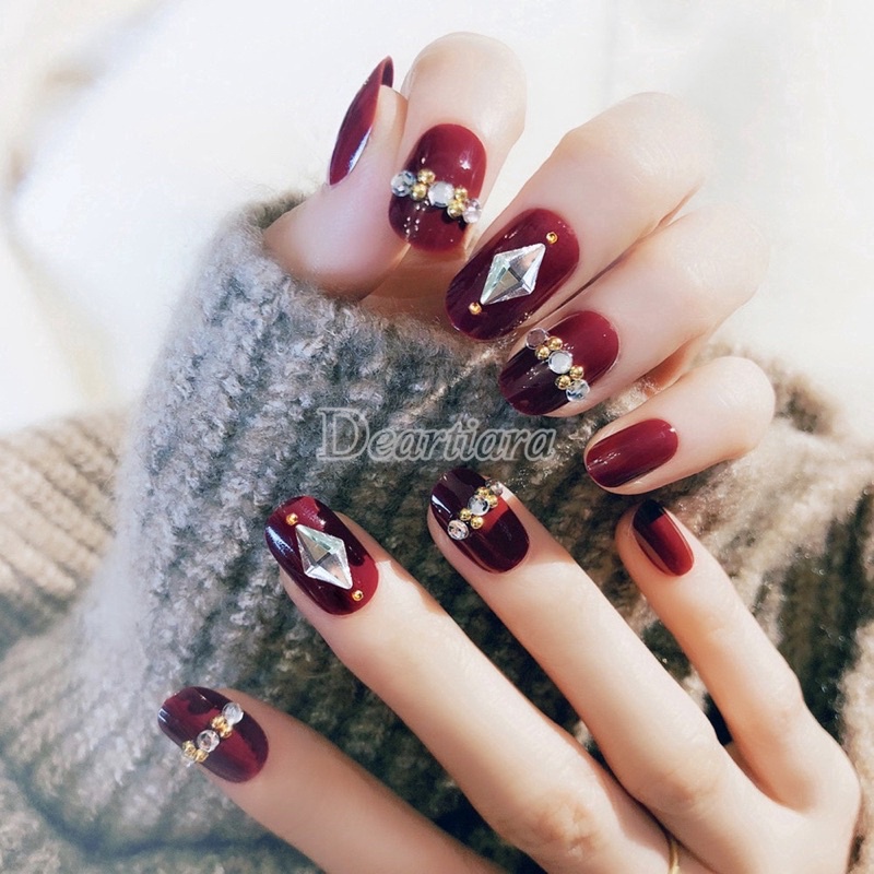 Fake Nails Design Set Of 24 Fake Nails With Diverse And Luxurious