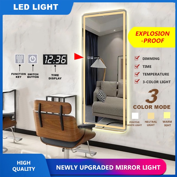 Barber Shop Smart Mirror Led Wall Mounted Full Body Mirror Induction