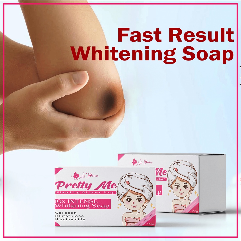 ⚡PRETTY ME Excellent Bleaching Soap⚡ ( Bleaching Soap Dark Spot Remover Whitening Soap) Shopee