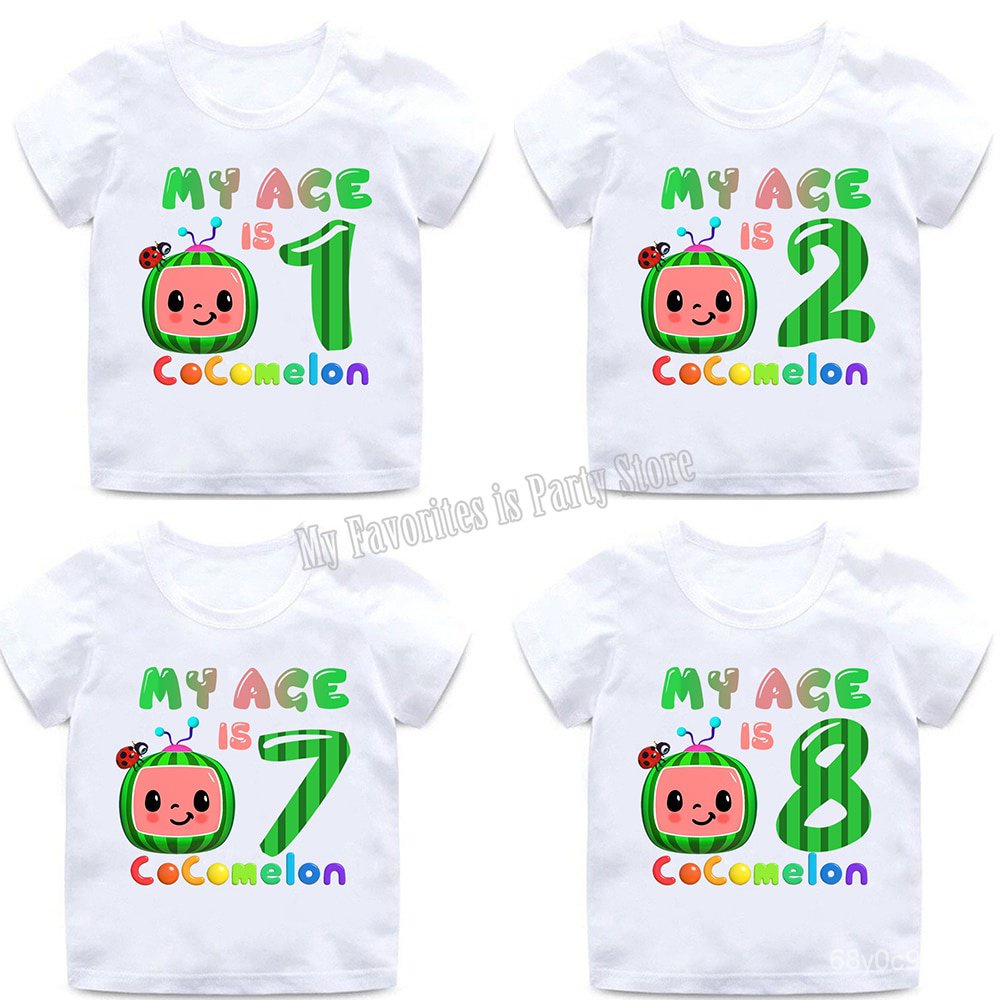 Baby Summer Clothes Infant Boy Girl Birthday Number Green T