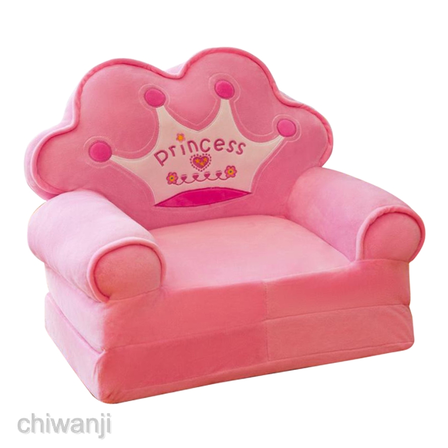 Baby Sofa Cover Crown Chair Seat for Children Cartoon Folding Chairs