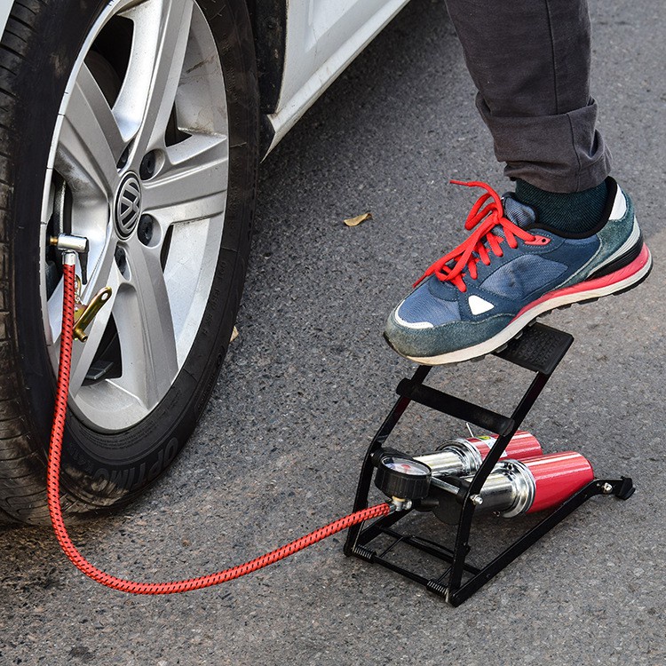 【Ready Stock】﹍☈℗Car Inflate Pump Foot Pedal Type High Pressure Air Pump