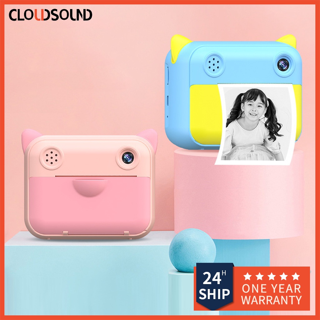 Kids Camera 12MP 1080P HD Digital 2.4" Instant Printer Mini Camera