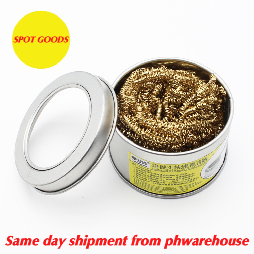 Brass Sponge Soldering Iron Tip Cleaner with Case Solder Tip Cleaning