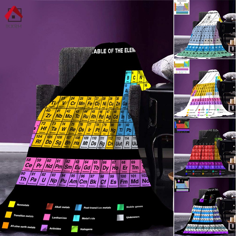 Periodic Table Blanket Digital Printing Chemistry Periodic Table Of