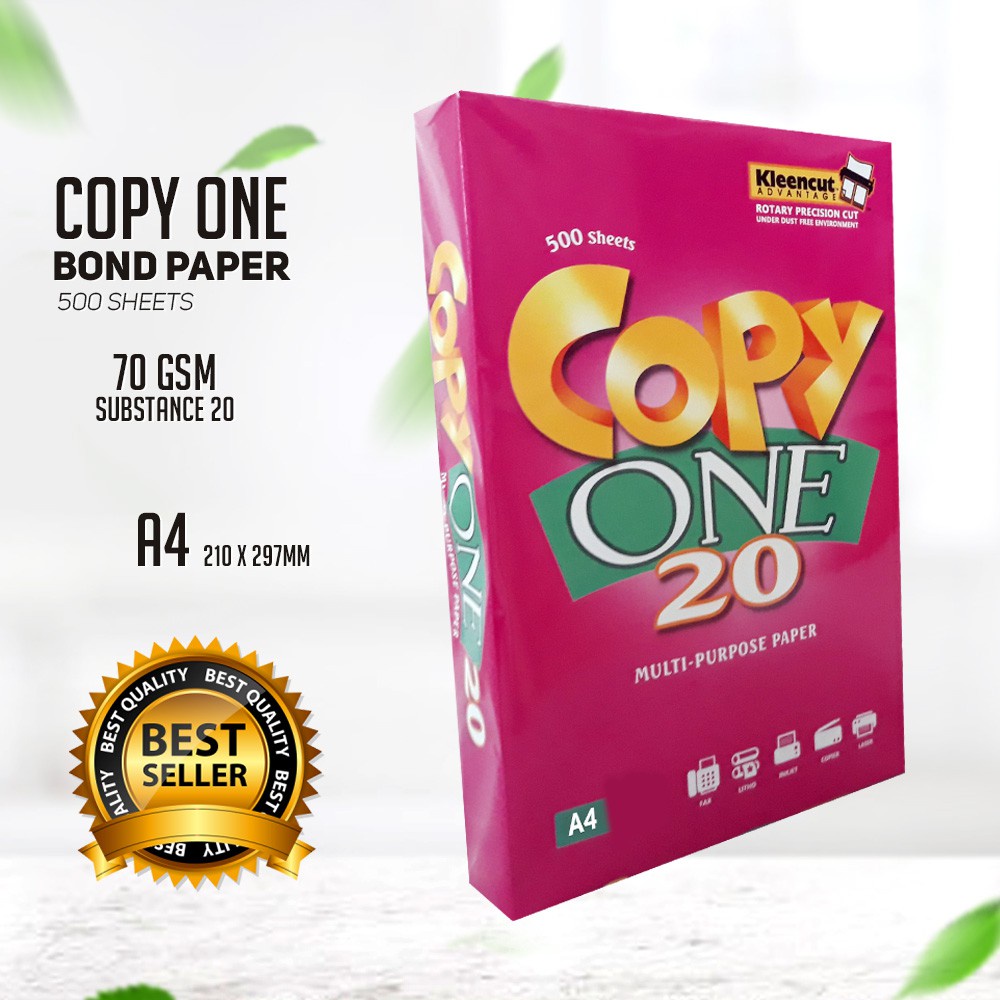 bond paper a4 size 70gsm brand copy one Shopee Philippines