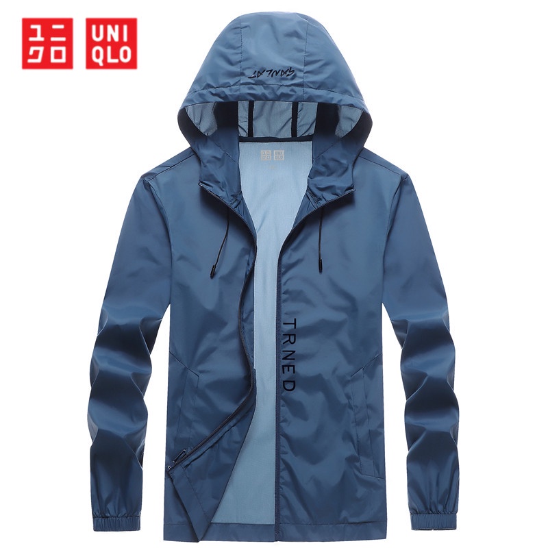 Uniqlo Men's Outdoor Hoodie Jacket Waterproof Quick Drying Sports UV