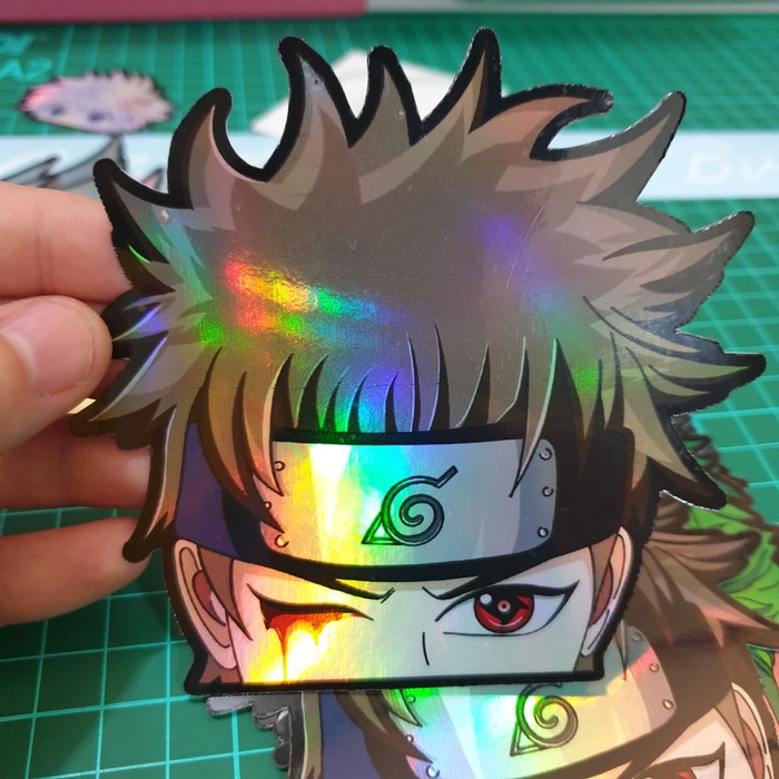 10cm Large Naruto Anime Holographic Sticker for Gift Shopee Philippines