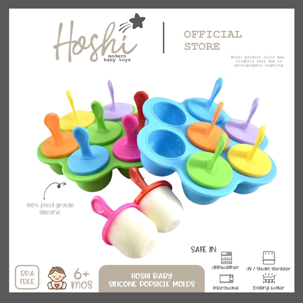 Hoshi Baby Popsicle Molds Breastmilk Ice Drop Maker for Teething Babies