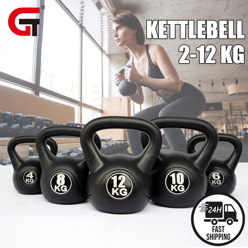 Kettlebell 2/4/6/8/10/12Kg Dumbbell Pvc Coated Kettlebells Home Gym