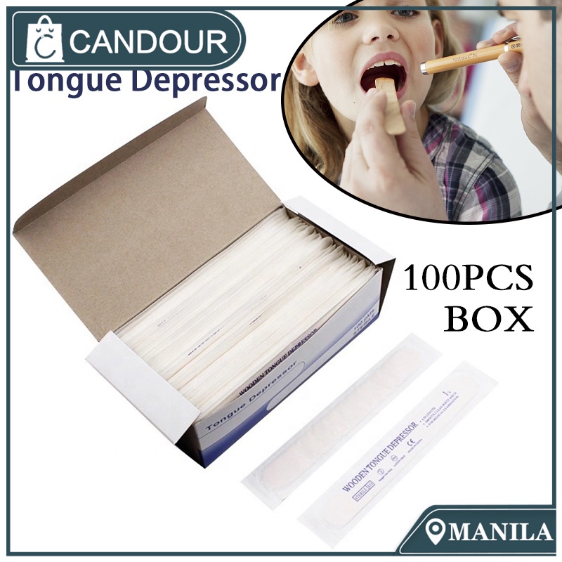 100pcs/box Tongue Depressor Wooden Tongue Depressor Sterile Tongue Depressor Hair Removal Stick