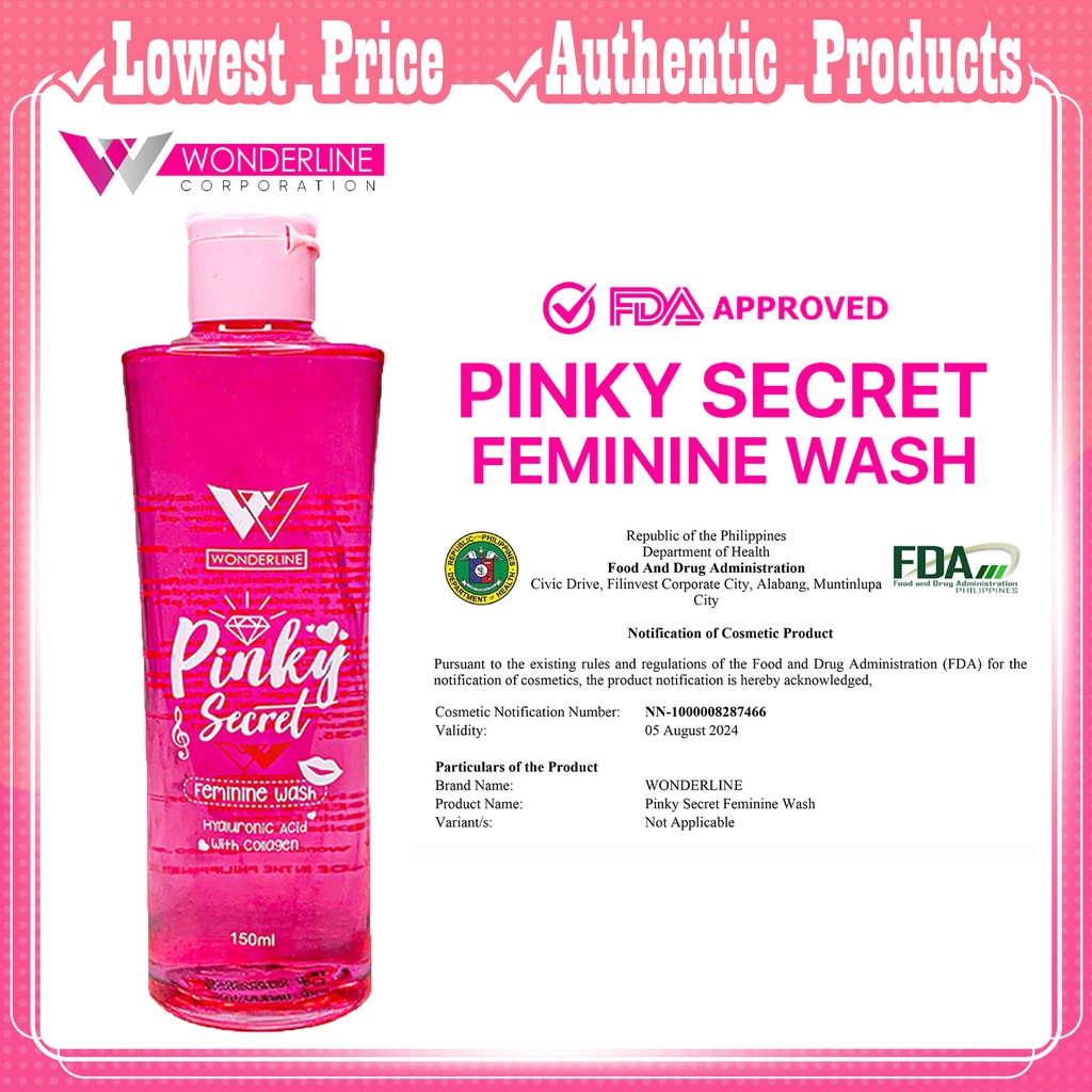 AUTHENTIC Pinky Secret Feminine Wash 150ml Shopee Philippines