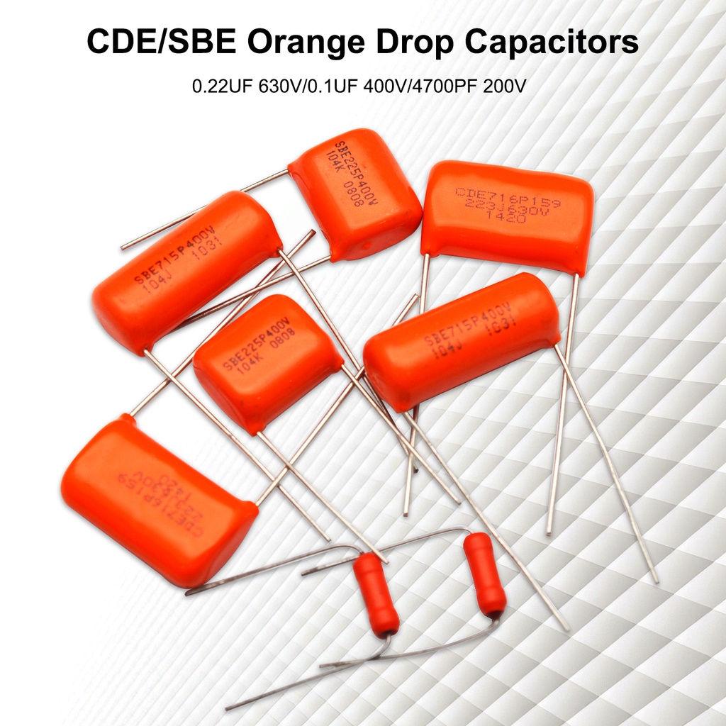 5Pcs CDE/SBE Orange Drop Capacitors 716/715/225/192P .022uf/630V 23MM