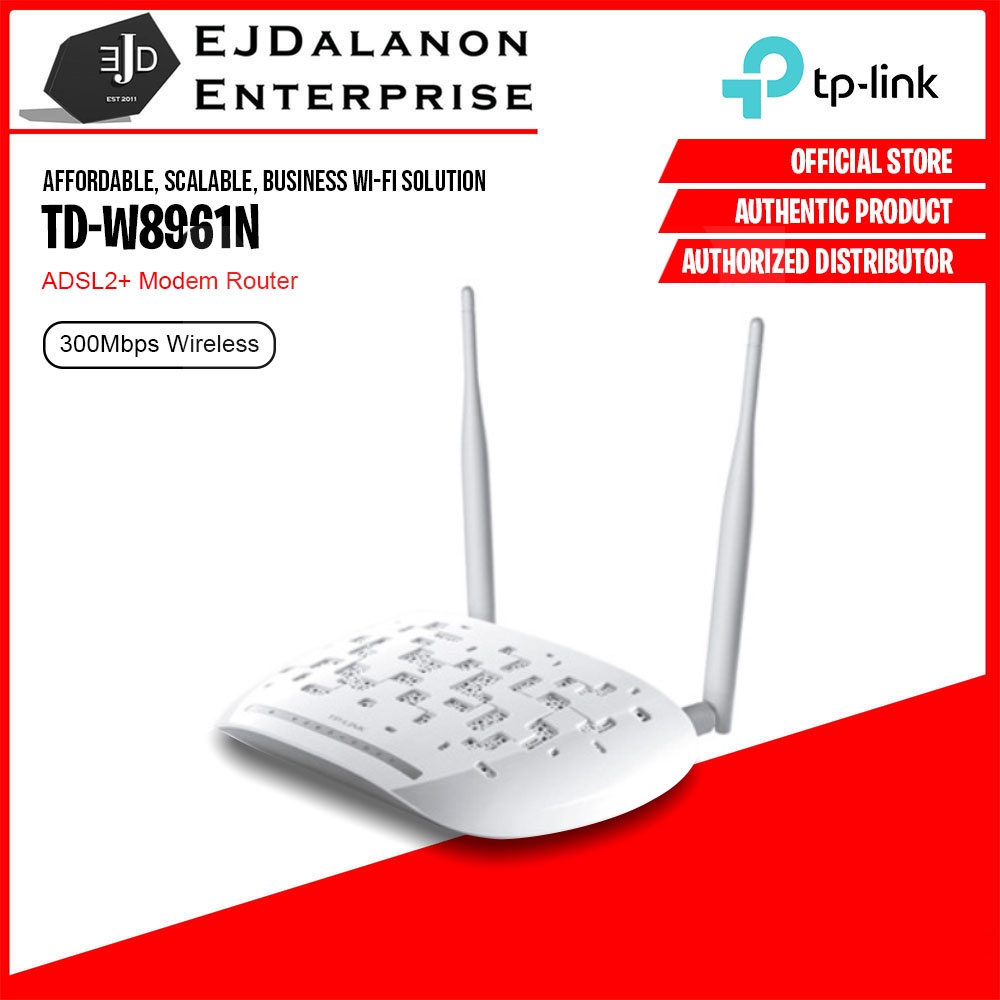 TPLink TdW8961N 300Mbps Wireless N Adsl2+ Modem Router Dsl Modems & Routers Shopee Philippines